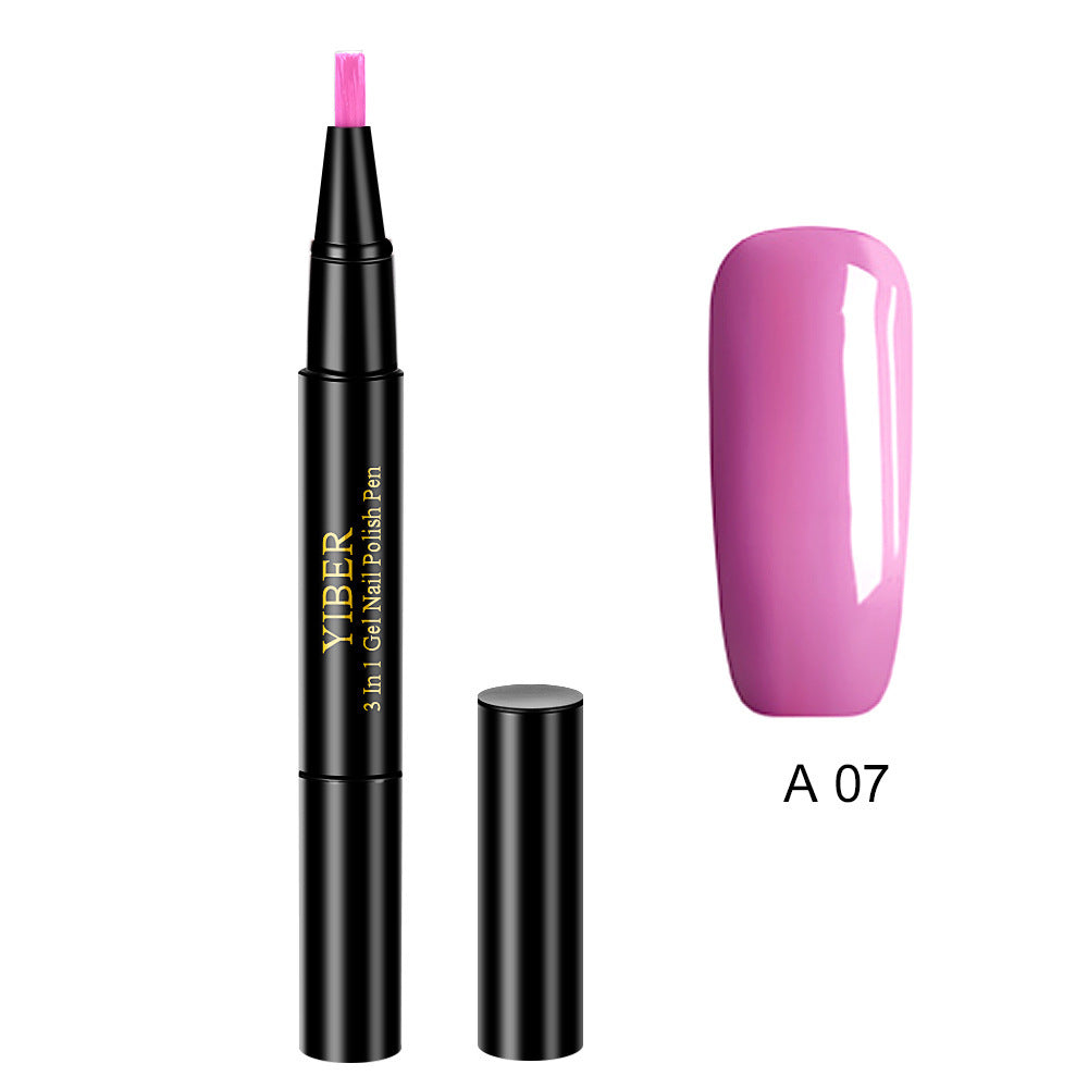 3 In 1 Gel Nail Varnish Pen Glitter One Step Nail Art Gel Polish Hybrid 3 In 1 Gel Nail Varnish Pen Glitter One Step Nail Art Gel Polish Hybrid